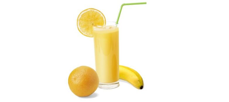 smuuti banaani ja apelsiniga joomiseks dieediks
